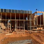 Preparação e escoramento para a laje